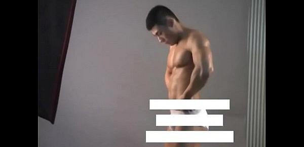  Meili Series - Muscular Jock Hunk Showing His Hot Body ( Behind The Scene )